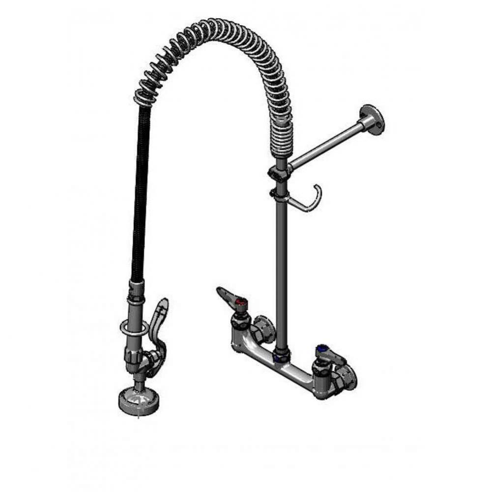 EasyInstall Pre-Rinse, Spring Action, Wall Mount Base, 8'' Centers, 9'' Wall B