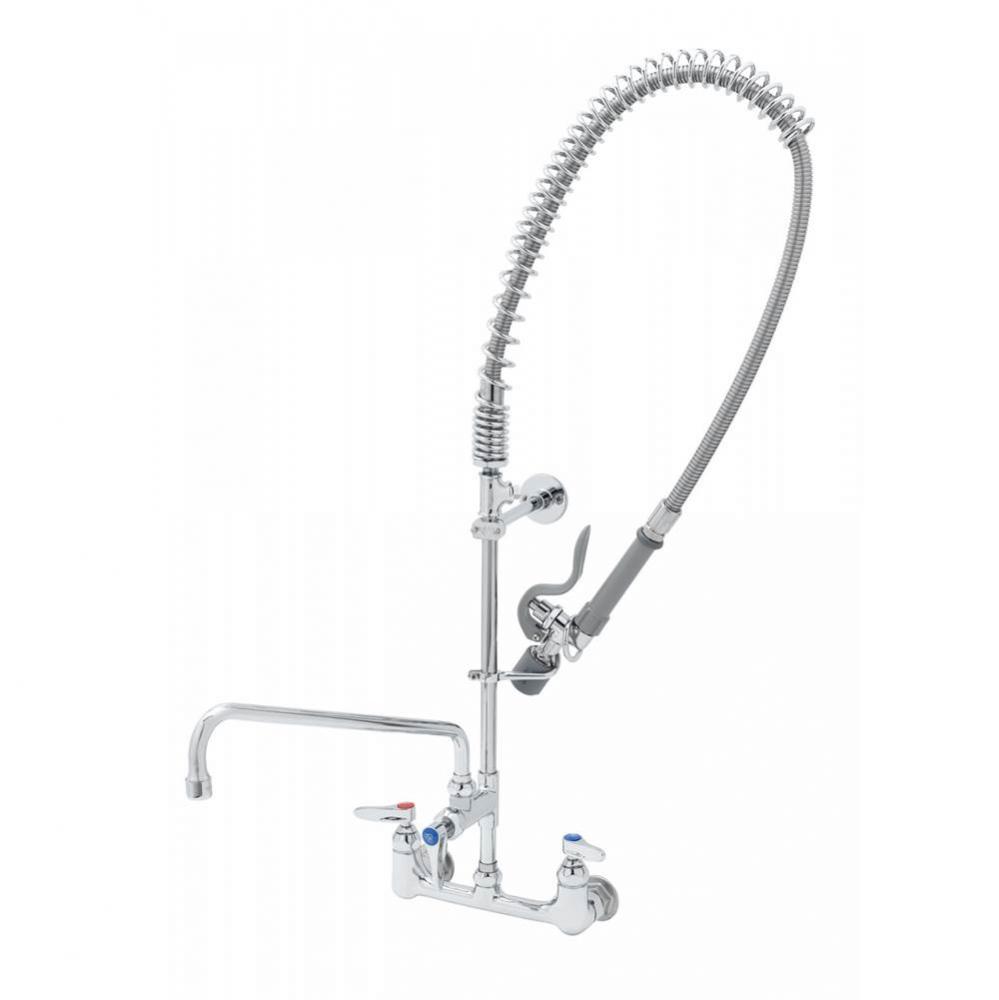 Pre-Rinse: 8'' Wall Mount, Ceramas, Add-On Faucet with 14'' Swing Nozzle, 6&ap