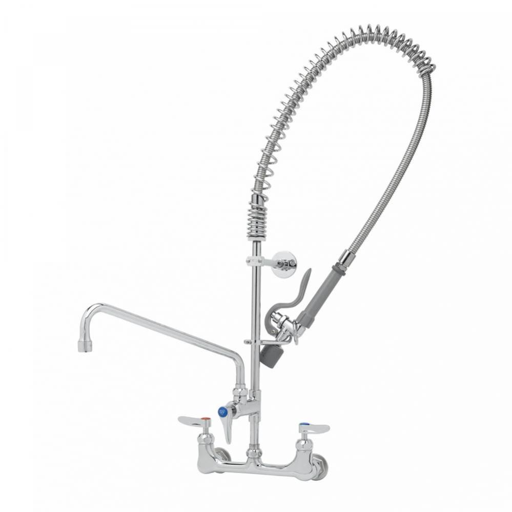 Pre-Rinse: 8'' Wall Mount, Ceramas, Add-On Faucet with 14'' Swing Nozzle, 6&ap