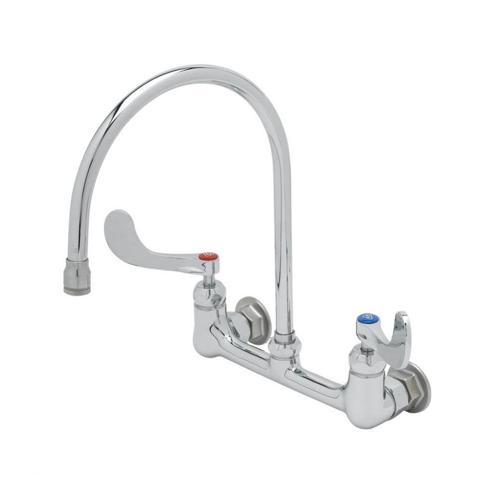 8'' Wall Mount Mixing Faucet, Eterna Cartridges, 4'' Wrist Action Handles &amp