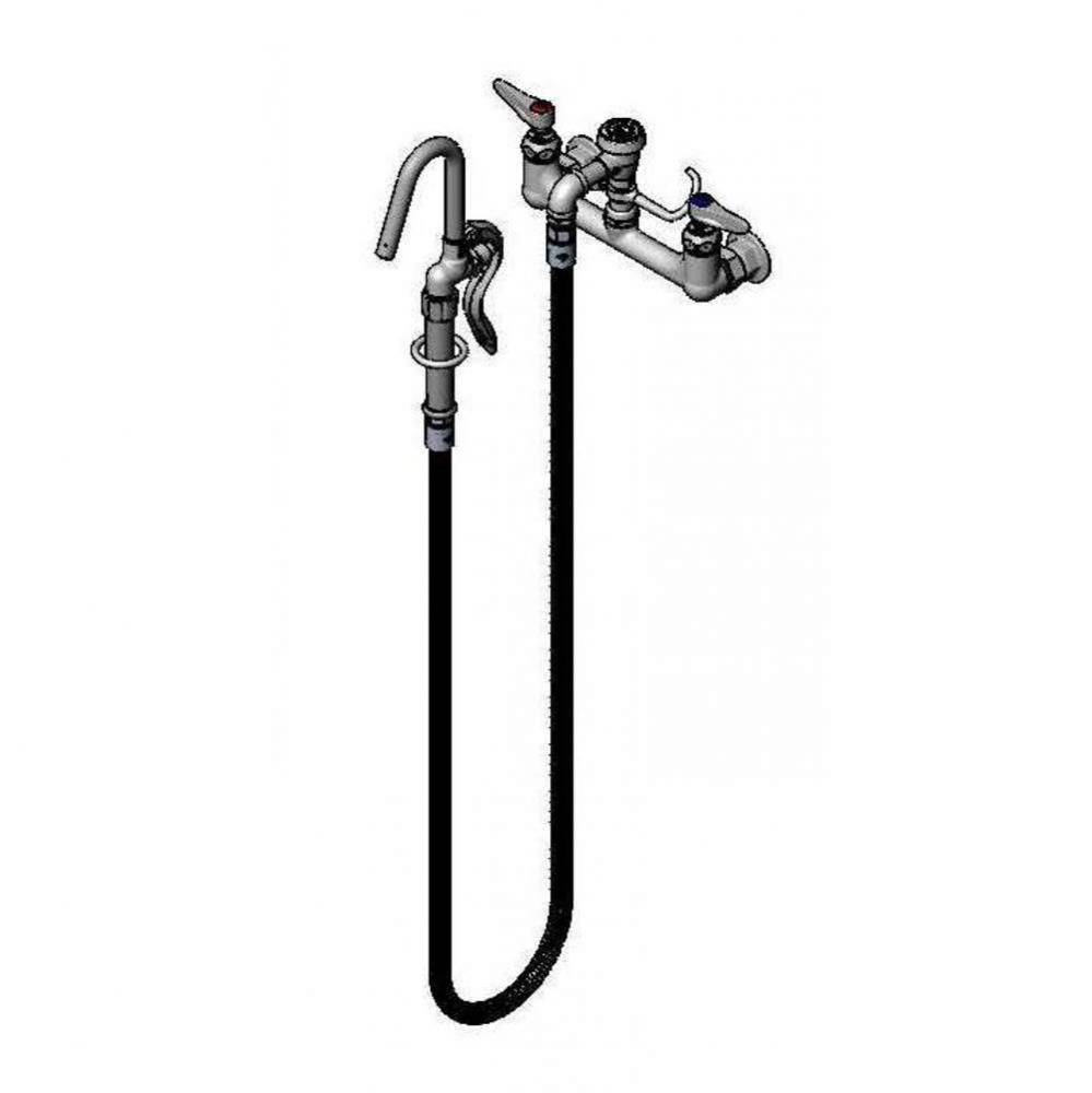 8''c/c Wall Mount,Vacuum Breaker,68''Flex.Hose,Spray Valve,Hook Nozzle