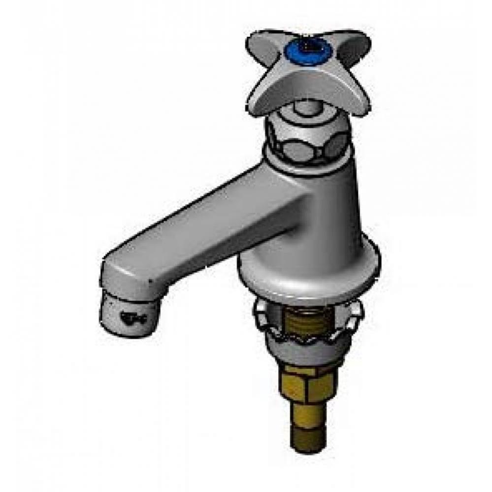 Sill Faucet, Cerama Cartridge, 4-Arm Handle, Stream Regulator Outlet, 1/2'' NPSM Male In