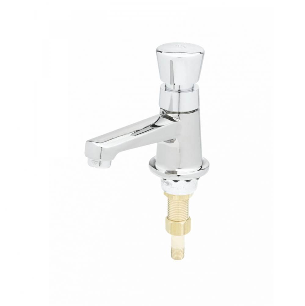 Sill Faucet, Self-Closing Metering, Push-Button, 1/2'' NPSM Male Inlet Shank & 1/4&a