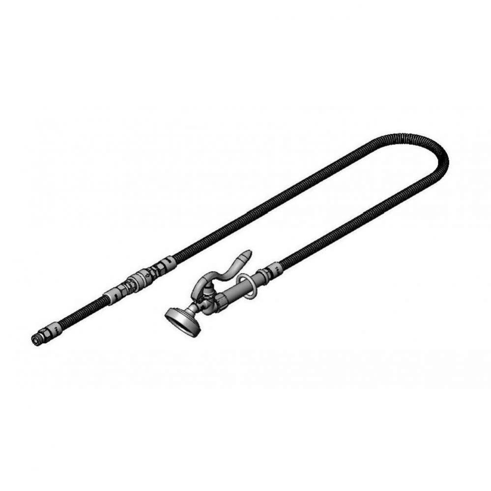 Spray Assembly, 72'' Flex SS Hose w/ Vacuum Breaker, Self-Closing Angled Spray Valve