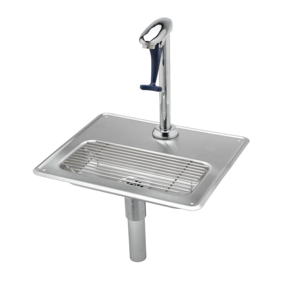 Glass Filler Water Station, 8'' Pedestal Glass Filler and Drip Pan