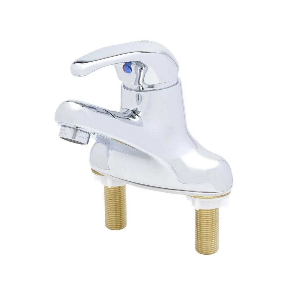 Single Lever Faucet, 4'' Centerset, 4'' Handle w/ Anti-Microbial Coating, 0.5