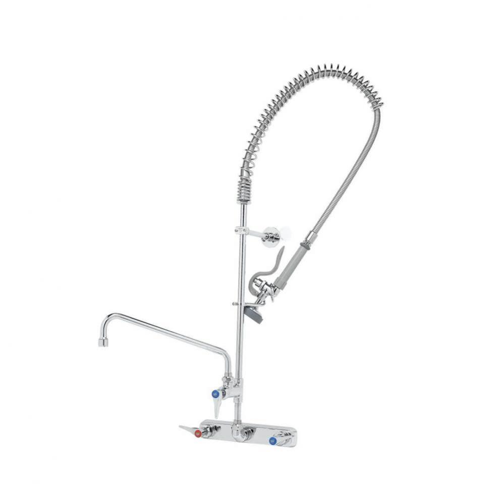 8'' Wall Mount Workboard Pre-Rinse unit W/Eterna, B-0107, 12'' Add-On Faucet &