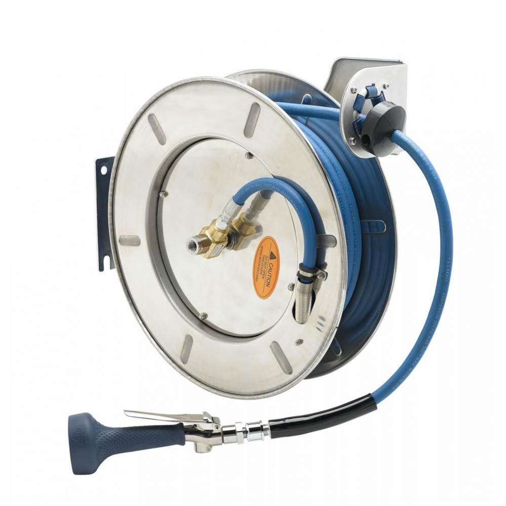 3/8'' x 50' Open Stainless Steel Reel w/ B-0108 HOSE REEL