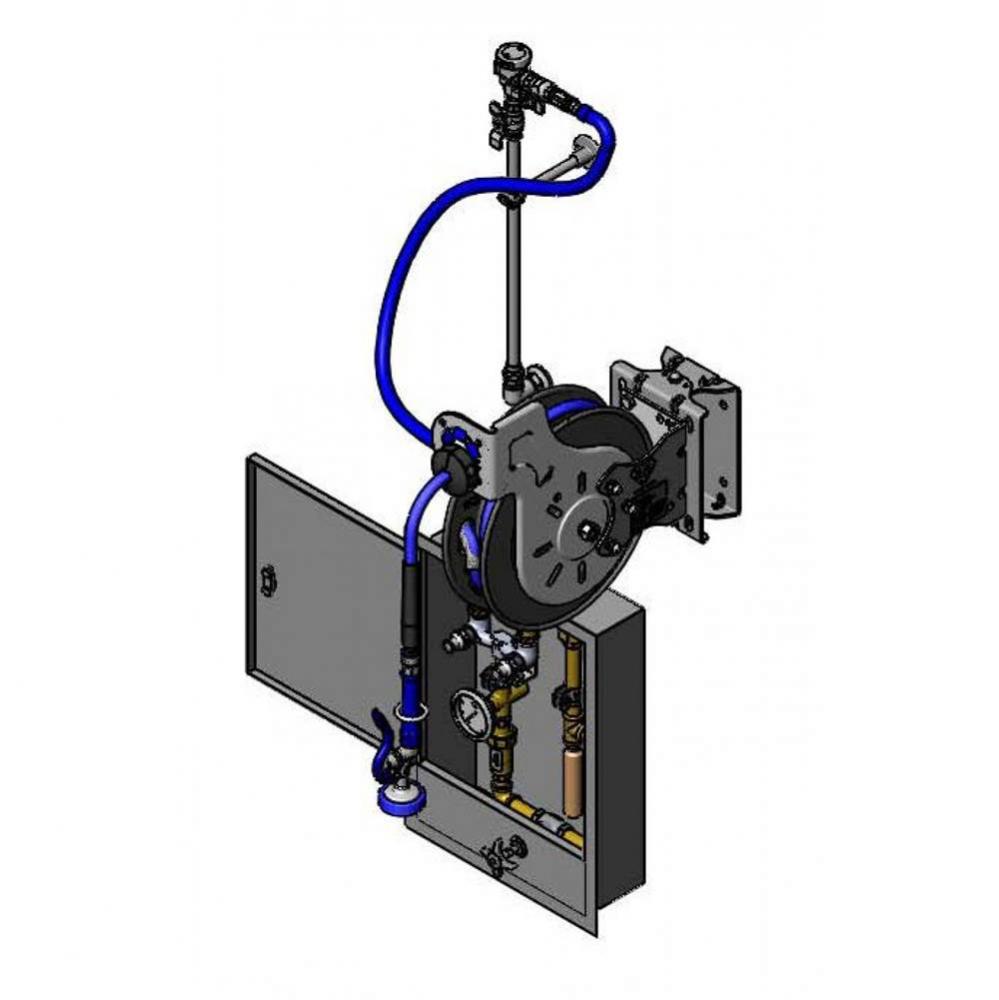 Hose Reel System, 3/8'' ID x 35' Open Hose Reel, Control Cabinet, EasyInstall Mount