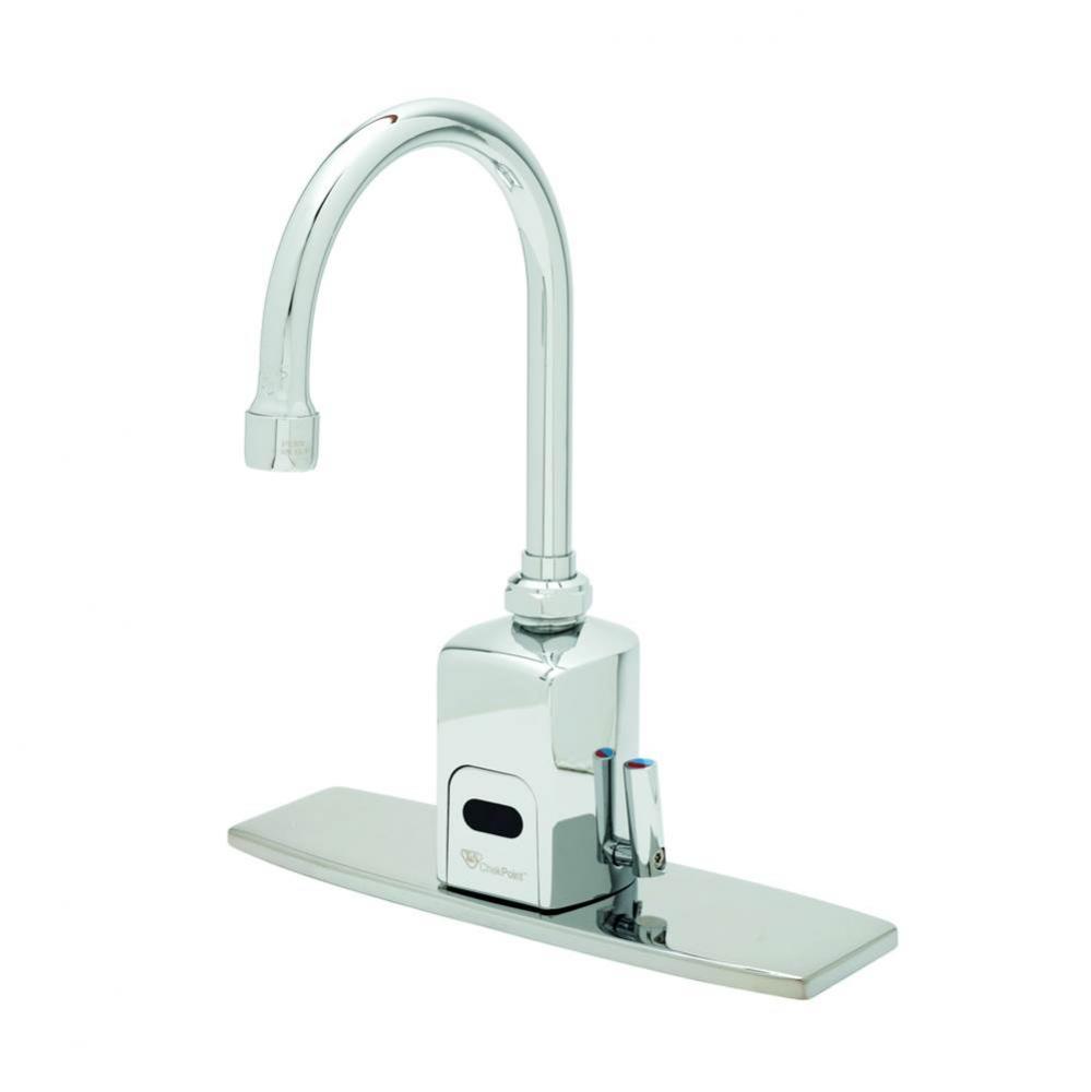 ChekPoint Above-Deck Electronics Faucet, 8'' c/c Deck Plate, Gooseneck, 2.2 GPM / 8.3 LP