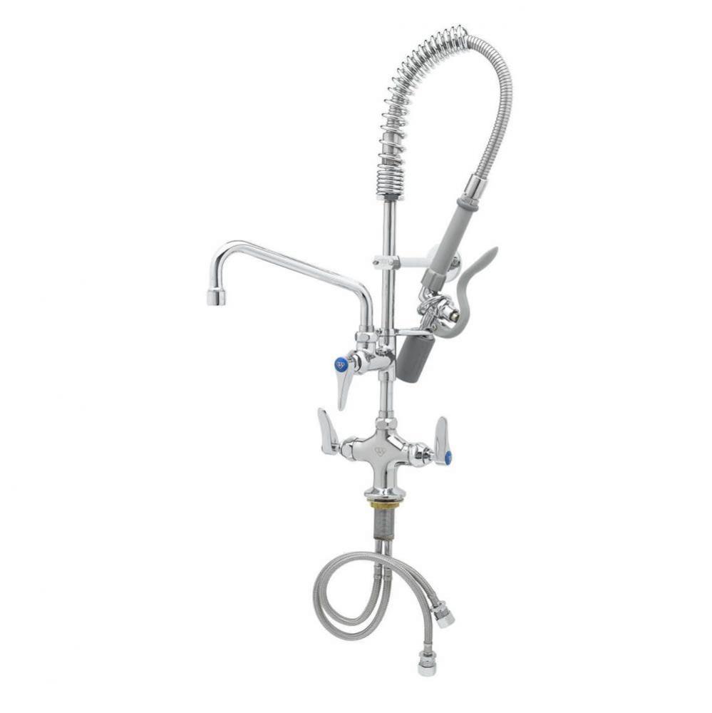 Mini-Pre-Rinse unit w/ B-0107-C, 8'' Swivel Nozzle, Lever Handles And Wall Bracket MINI
