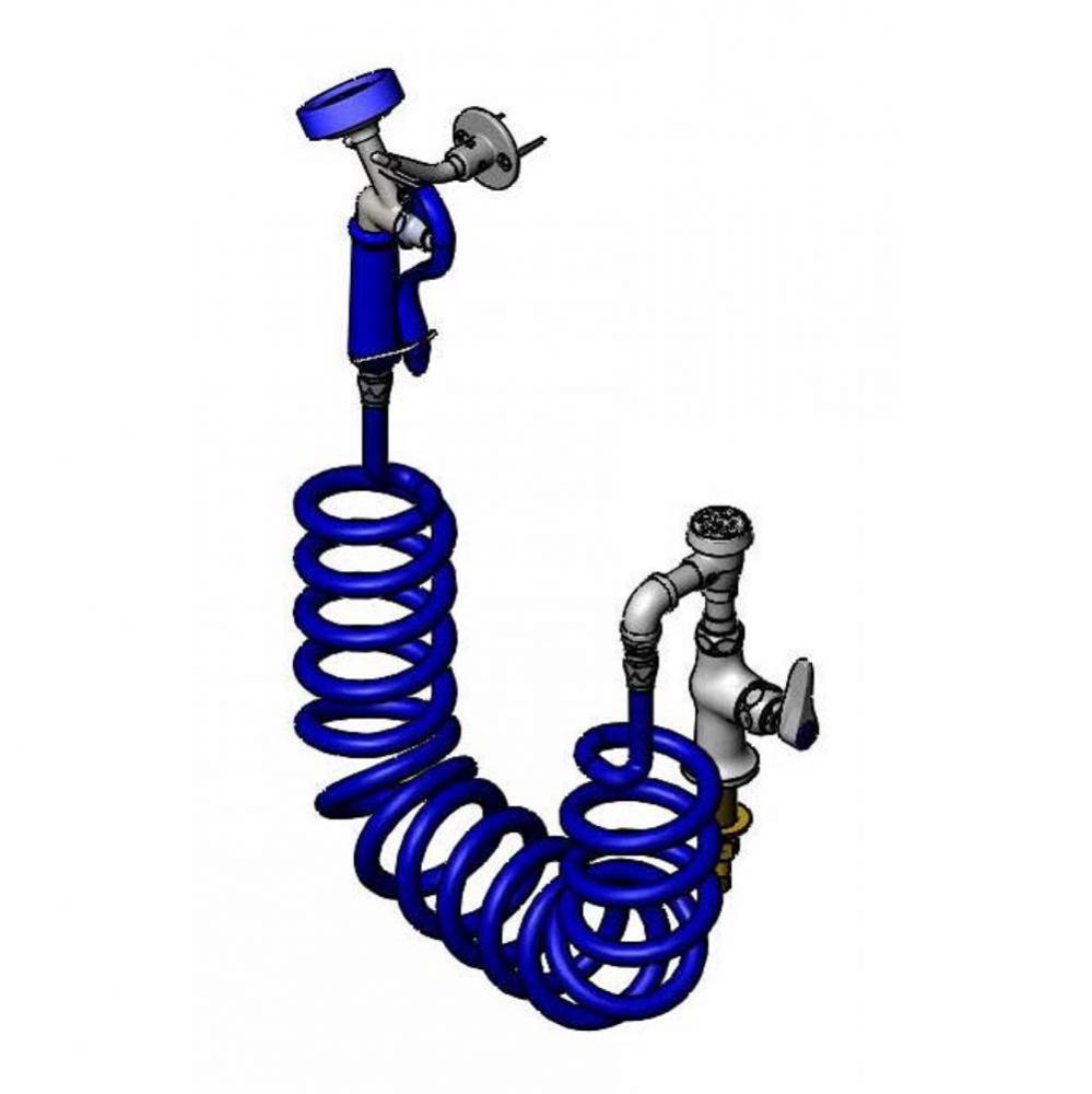 Pet Grooming, Single Hole Deck Mount w/ Vacuum Breaker, 9' Coiled Hose & PG-35AV Sprayer