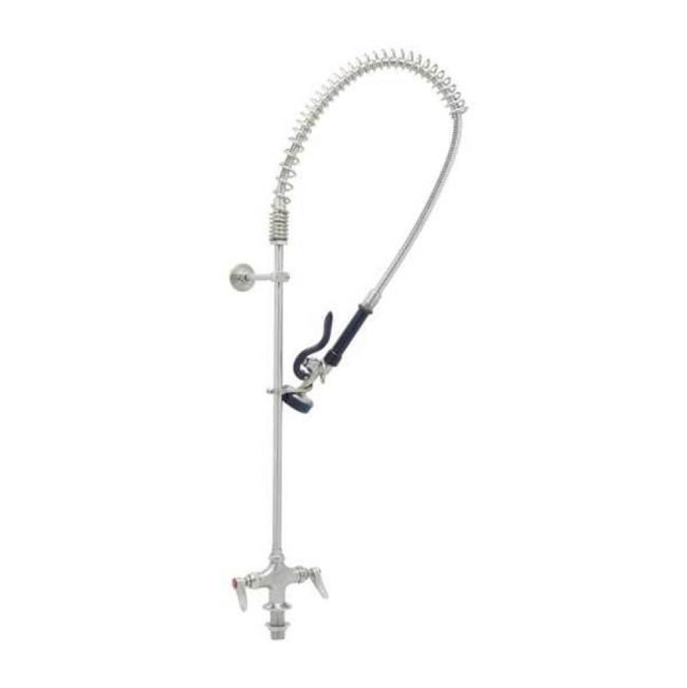 Stainless Steel EasyInstall Pre-Rinse, Single Hole Base, S-0107, Flex Lines, Wall Bracket