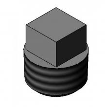 T&S Brass 002369-25 - 3/8'' NPT Plug, Brass, Rough Chrome Plate