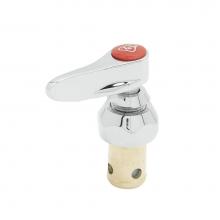 T&S Brass 002712-40NS - Eterna Cartridge w/ Spring Check, Right Hand (Hot), Lever Handle, Screw & Red Index Button &ap