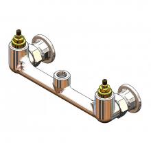 T&S Brass 013977-40 - Equip 8'' Wall Mount Base Fct, No Handles