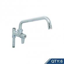 T&S Brass 5AFL12-PQ6 - Add-On Faucet w/ Quarter-Turn Ceramic Cartridge & 12'' Swing Nozzle w/ Laminar Flow