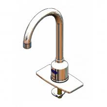 T&S Brass 5EF-1D-DG-4DP - Equip Sensor Faucet: Deck Mount, Single Hole, Rigid Gooseneck, 4'' c/c Deck Plate