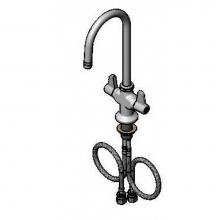 T&S Brass 5F-2SLF05 - Single Hole Deck Faucet, 5-1/2'' Swivel Gooseneck, 2.2 GPM Aerator, 19-11/16''