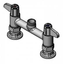 T&S Brass 5F-6DLX00 - Equip Faucet, 6'' Centers, Deck Mount, Swivel Outlet, Lever Handles, Less Nozzle