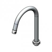 T&S Brass 5SP-05C-F15 - Swivel Gooseneck, 5 7/8'' Spread, 9 5/8'' Height, 3/4-27UN 1.5 GPM Aerator