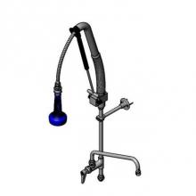 T&S Brass B-0133-12CRB8P-LB - EasyInstall Pull-Down Pre-Rinse Unit with Add-On Faucet with 12'' Swing Nozzle, 12'