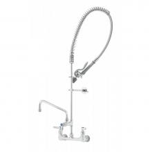 T&S Brass B-0133-ADF12-BC - Pre-Rinse Unit: 8'' Wall Mount, Add-On Fct & 12'' Swing Nozzle, B-0107-C,