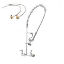 T&S Brass B-0133-B-KIT - Pre-Rinse Unit, 8'' Wall Mount Base Faucet, Eternas, B-0107, Wall Bracket, B-0230-KIT