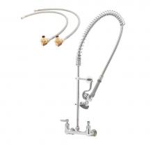 T&S Brass B-0133-CR-B-KIT - Pre-Rinse Unit, 8'' Wall Mount Base Faucet, Ceramas, B-0107, Wall Bracket, B-0230-KIT