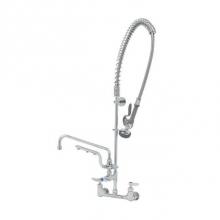 T&S Brass B-0133-U12-CR-B - ULTRARINSE PRU w/ 8'' Wall Mount Mixing Faucet, Quarter-Turn Cerama Cartridges w/ Check