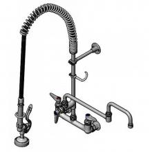 T&S Brass B-0152-CR - Pre-Rinse: 8'' Wall Mount, Ceramas, Add-On Faucet with 18'' Double-Joint Nozzl