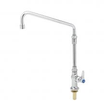 T&S Brass B-0206-02 - Single Pantry Faucet, 12'' Swing Nozzle (062X), 7-5/8'' Extension, SC-Eterna &