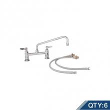 T&S Brass B-0221-KIT-M6 - Master Pack (6) B-0221-KIT-M6, Double Pantry Faucet, Deck Mount, 8'' Centers, 12'&a