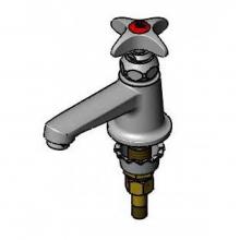 T&S Brass B-0710-HW - Sill Faucet, 1/2'' NPSM Male Inlet Shank, 2.2 gpm Aerator, 4-Arm Handle w/ Hot Index Rin