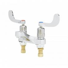 T&S Brass B-0831-WA - Metering Faucet, Deck Mount, 4'' Centers, 2.2 GPM Aerator, 4'' Wrist Action Ha