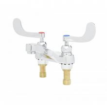 T&S Brass B-0890-CR-VR05 - Lavatory Faucet, 4'' Deck Mount, Ceramas, 0.5 GPM VR Spray Device, 4'' Handles