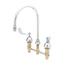 T&S Brass B-2862-QT-VR22 - Medical Faucet, 8'' Centers, QT Eternas, Swivel Gooseneck, 2.2 GPM VR Aerator, VRS-2 Scr