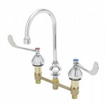 T&S Brass B-2866-VF05 - Easyinstall Concealed Widespread w/ Eterna, 6'' Handles & Swivel Gn w/ 0.5 Gpm Vanda