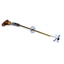 T&S Brass BL-4710-01 - Remote Control for Gases, 3/8'' NPT Inlet and Outlet, Straight Flange, 4-Arm Lab Handle