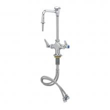 T&S Brass BL-5704-08L-QT - Lab Mixing Faucet, Vacuum Breaker Nozzle, Serrated Tip, QT Eternas, Levers