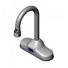 T&S Brass EC-3107-167X - ChekPoint Sensor Faucet, 4'' Deck Mount, Rigid Gooseneck, 2.2 GPM VR Aerator (Two-Hole I