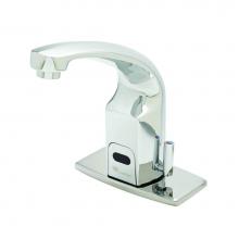 T&S Brass EC-3132-4DP - ChekPoint Above Deck Electronic Faucet, 4'' Forged Deck Plate, Cast Spout w/ 2.2 GPM / 8