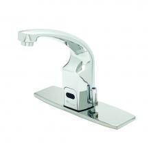 T&S Brass EC-3132-8DP - ChekPoint Above Deck Electronic Faucet, 8'' Forged Deck Plate, Cast Spout w/ 2.2 GPM / 8