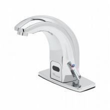 T&S Brass EC-3142-4DP - ChekPoint Above-Deck Electronic Faucet, 4'' Deck Plate, Contemporary Spout, 2.2 GPM / 8.