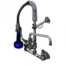 T&S Brass MPR-8WLV-10-CRS - Mini-PRU: 8'' Wall Mount, B-0108 & Swivel, 10'' Swing Nozzle, Ceramas, Lev