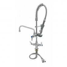 T&S Brass MPZ-2DLN-08-CRF - Mini-PRU: B-0113 Style w/ B-0107, 8'' Swing Nozzle, Cerama, Lever Handles, 19-11/16&apos