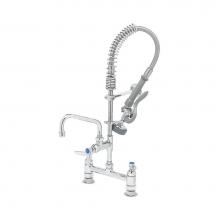 T&S Brass MPZ-8DLN-06 - Mini-Pre-Rinse unit w/ B-0107, 6'' Swivel Nozzle, Lever Handles, & Wall Bracket MINI