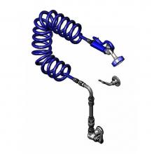 T&S Brass PG-1WESV - Pet Grooming, Single Hole Wall Mount, VB, QT Eterna, Lever Handle, Coiled Hose & PG-35AV