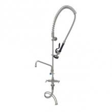 T&S Brass S-0113-A12-B - Stainless Steel EasyInstall Pre-Rinse, Single Hole Base, 12'' Add-On Faucet, S-0107, Wal