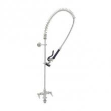 T&S Brass S-0113-B - Stainless Steel EasyInstall Pre-Rinse, Single Hole Base, S-0107, Flex Lines, Wall Bracket